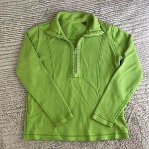 Tommy Bahama Green Quarter Zip Size M Long Sleeve Pullover Jacket embroidery